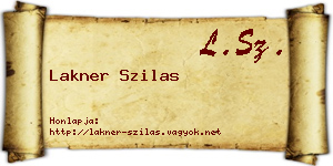 Lakner Szilas névjegykártya